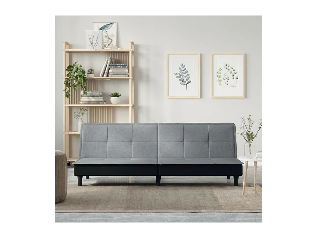 Canapé convertible à gris clair tissu KFE6064