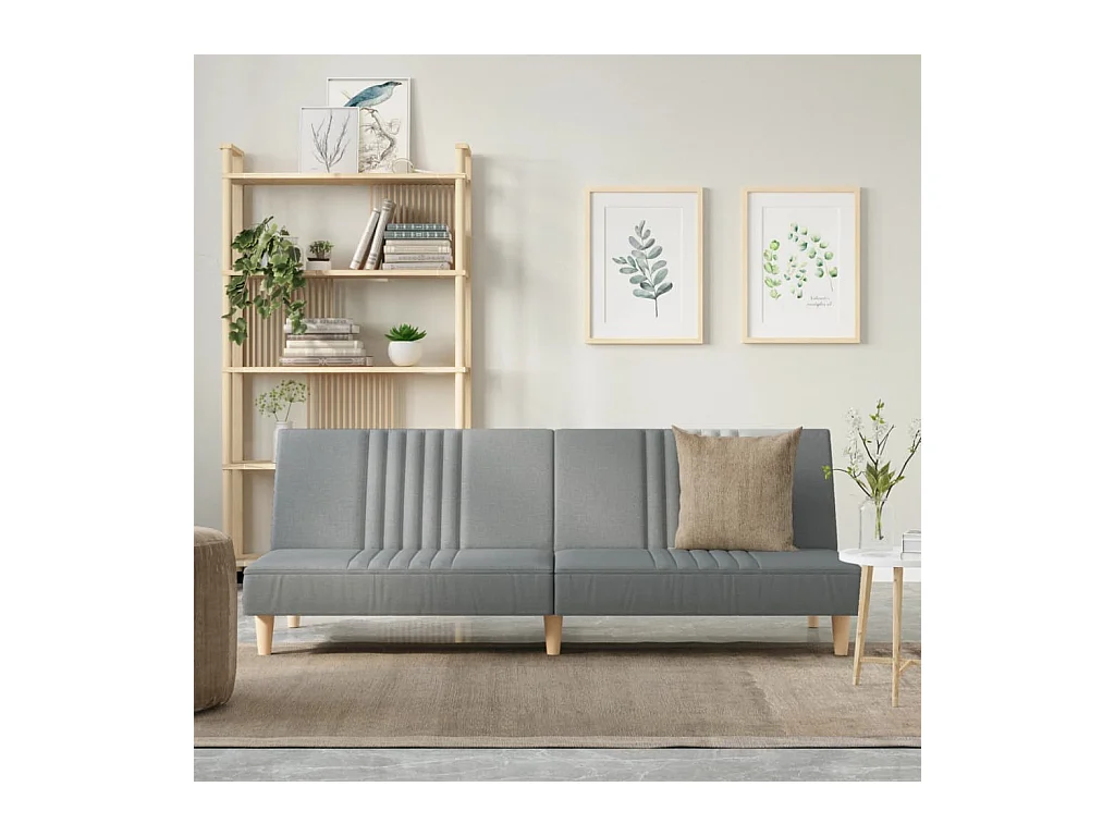 Canapé convertible à gris clair tissu KFE8024