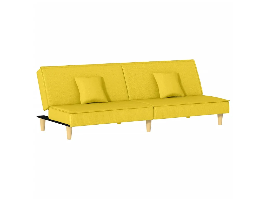 Canapé convertible jaune clair tissu KFE7592