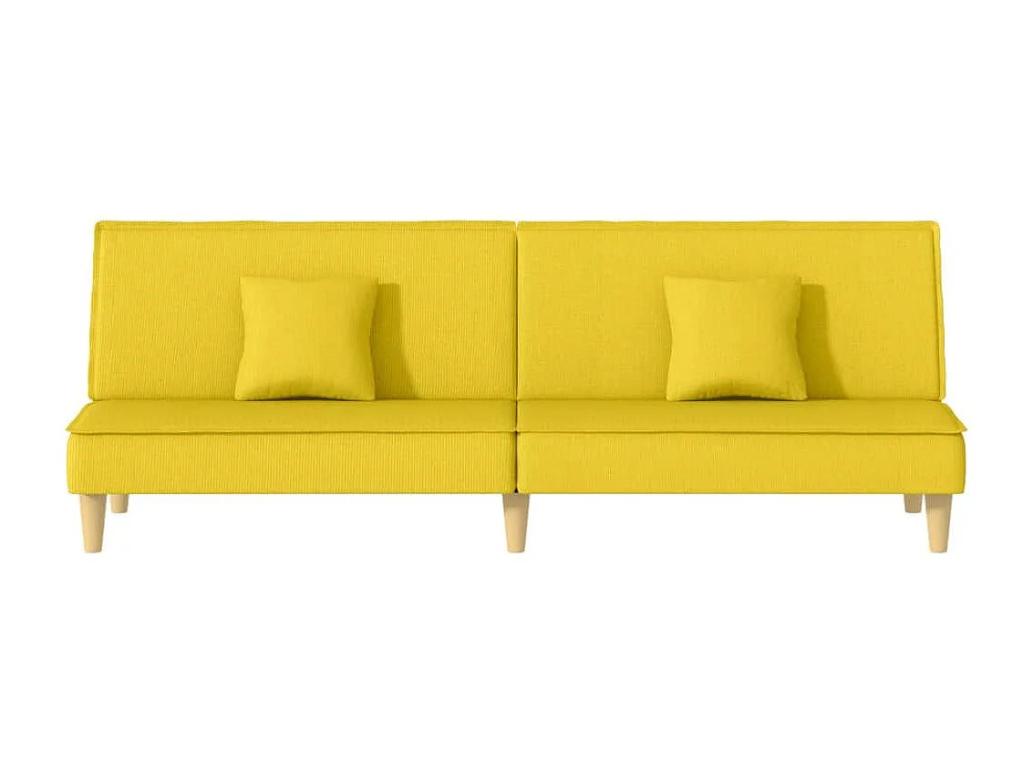 Canapé convertible jaune clair tissu KFE7592