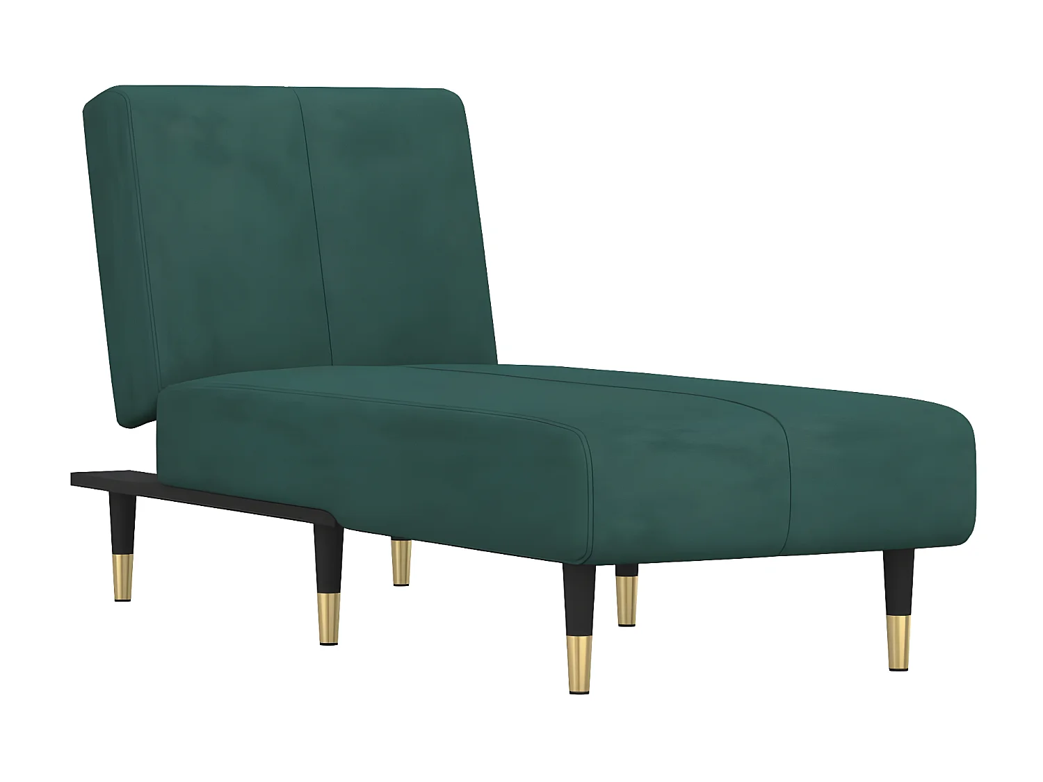 Chaise longue veludo verde-escuro PT189596