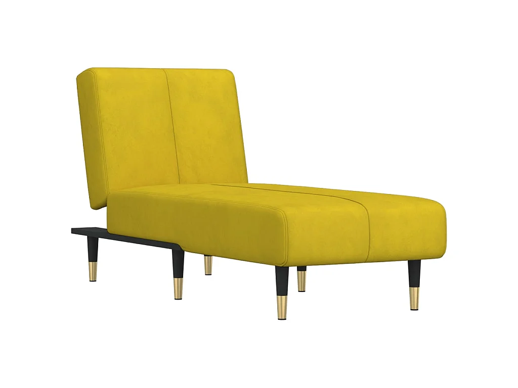 Chaise longue veludo amarelo PT691804