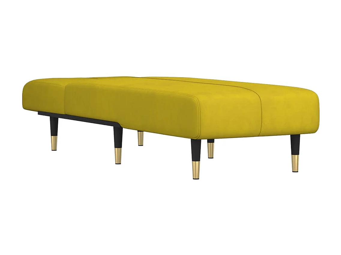 Chaise longue veludo amarelo PT691804