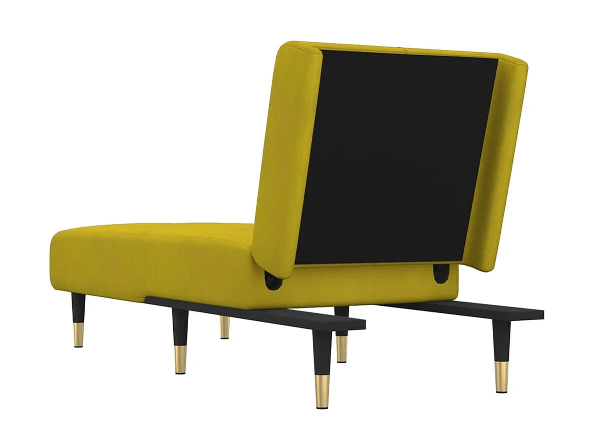 Chaise longue veludo amarelo PT691804