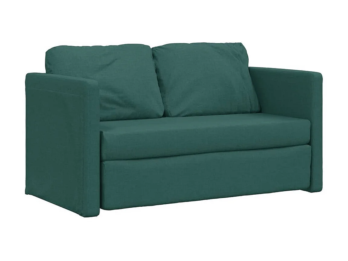 Canapé convertible 2 en 1 vert foncé 112x174x55 cm  tissu LODW46929