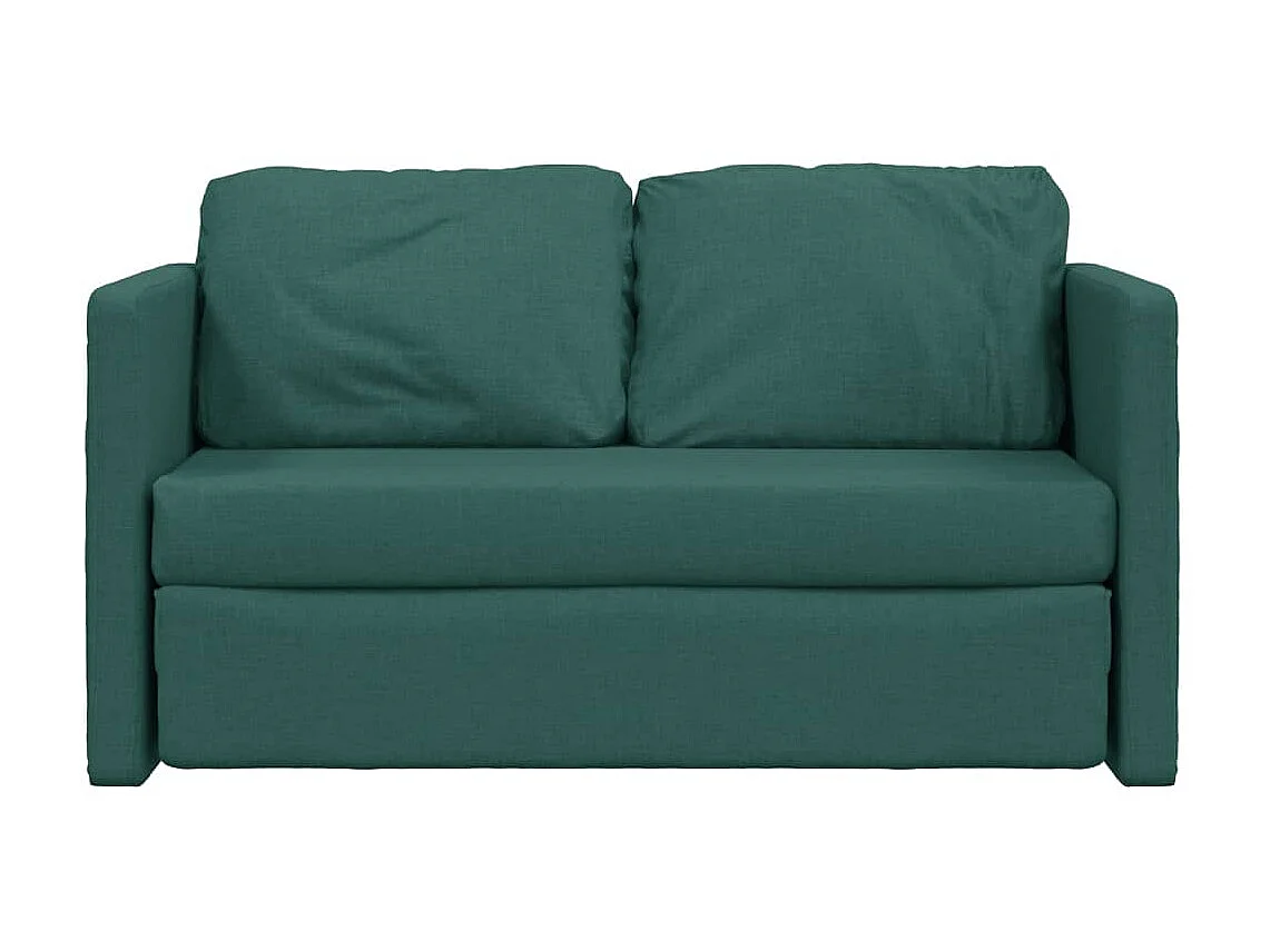 Canapé convertible 2 en 1 vert foncé 112x174x55 cm  tissu LODW46929