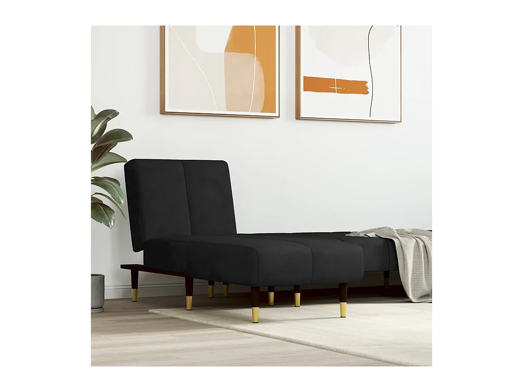 Canapé convertible noir velours ODF6520  OID7661