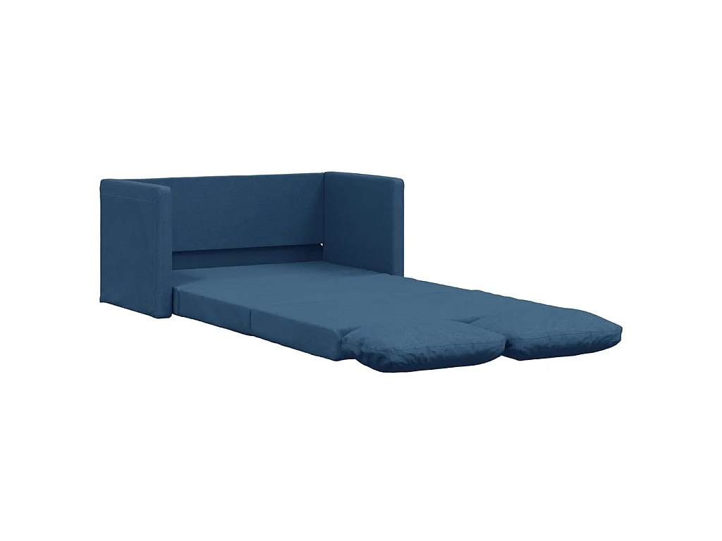 Sofá-cama sem pés 112x174x55 cm tecido azul PT948400
