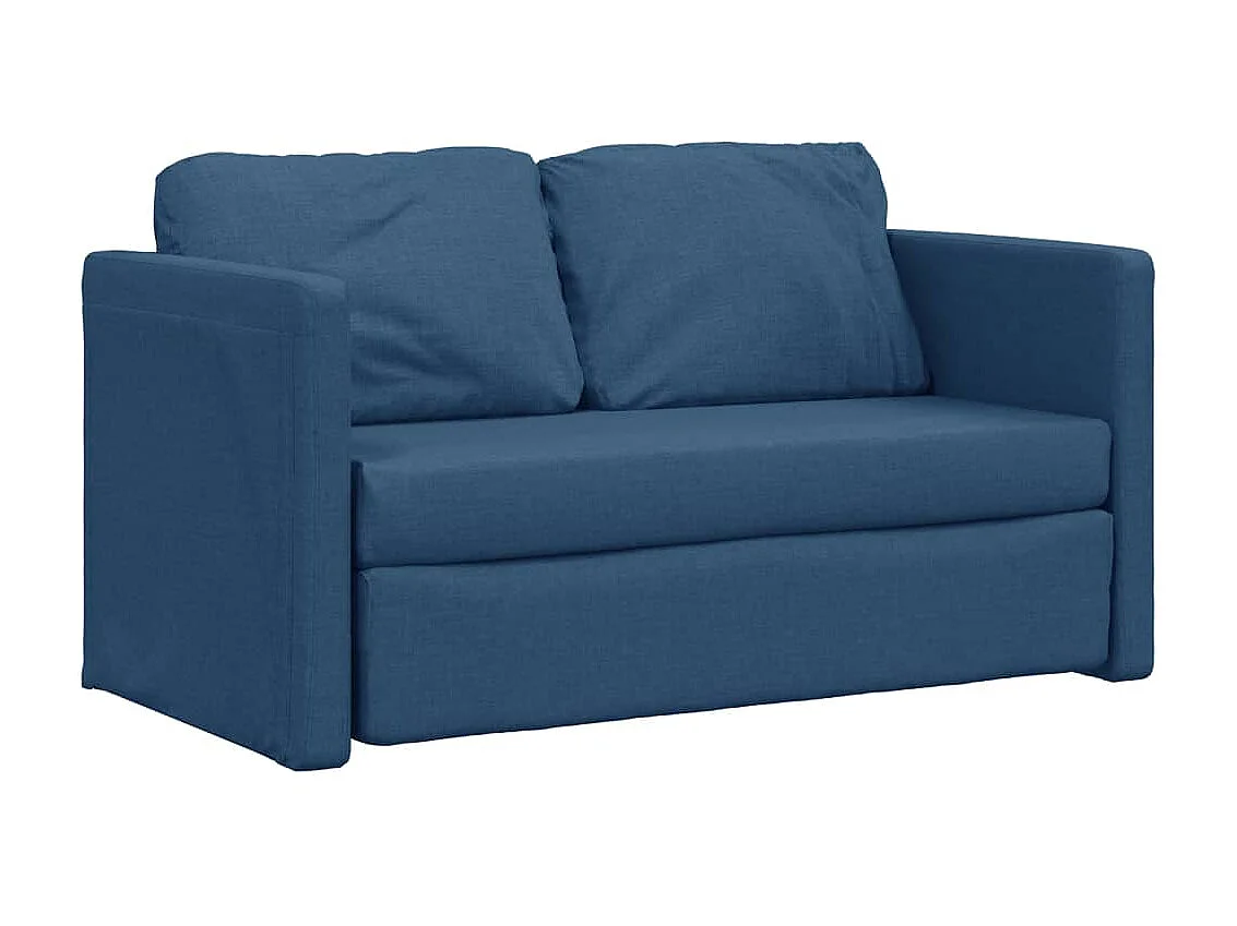 Sofá-cama sem pés 112x174x55 cm tecido azul PT948400