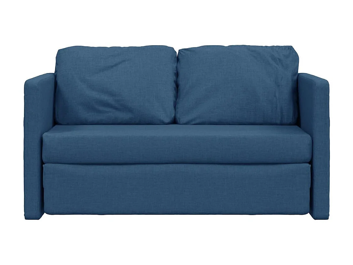 Sofá-cama sem pés 112x174x55 cm tecido azul PT948400