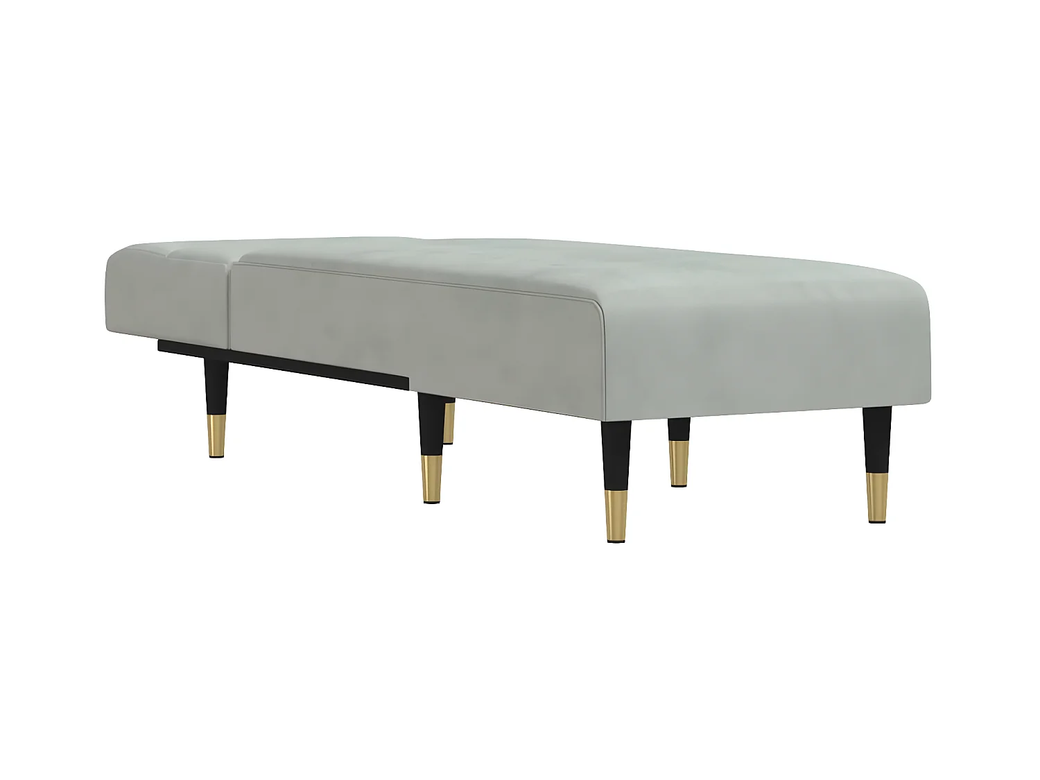 Méridienne convertible gris clair velours ODF3336 OID1727