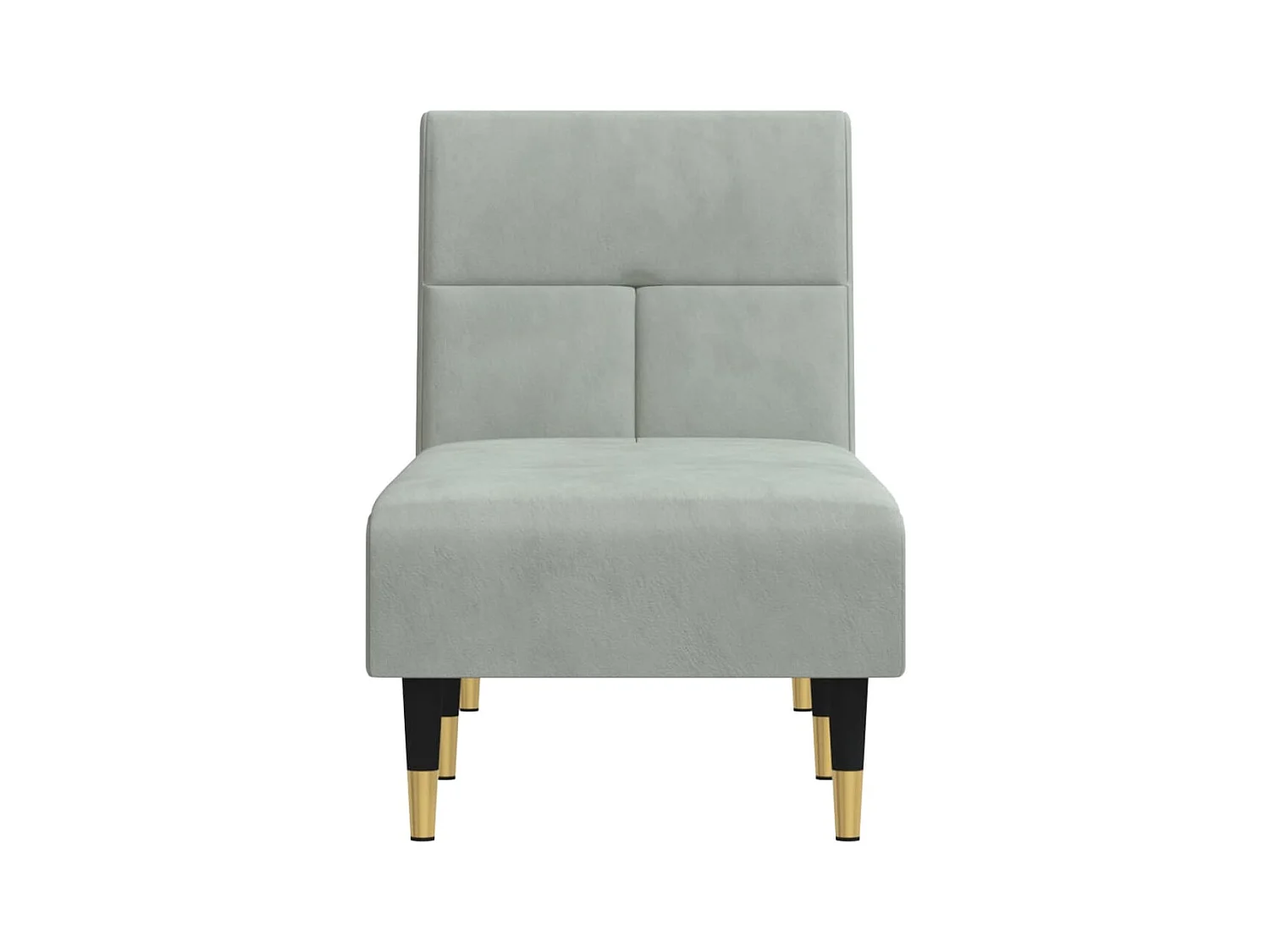 Méridienne convertible gris clair velours ODF3336 OID1727