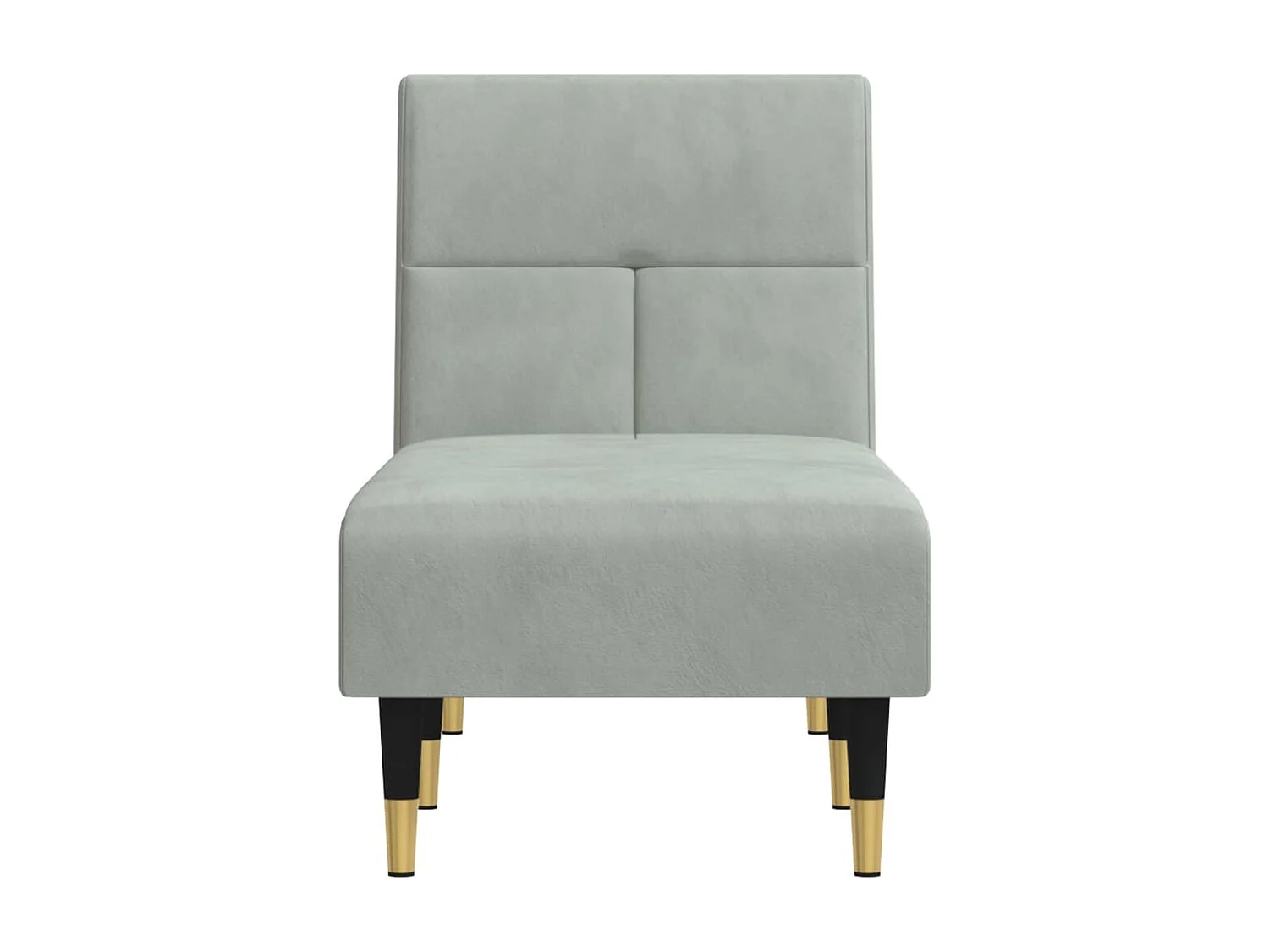 Méridienne convertible gris clair velours ODF3336 OID1727