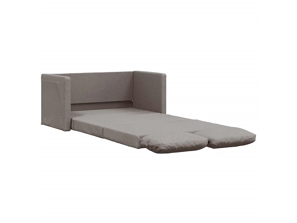 Canapé convertible 2 en 1 taupe tissu 112x174x55 cm  LODW17703
