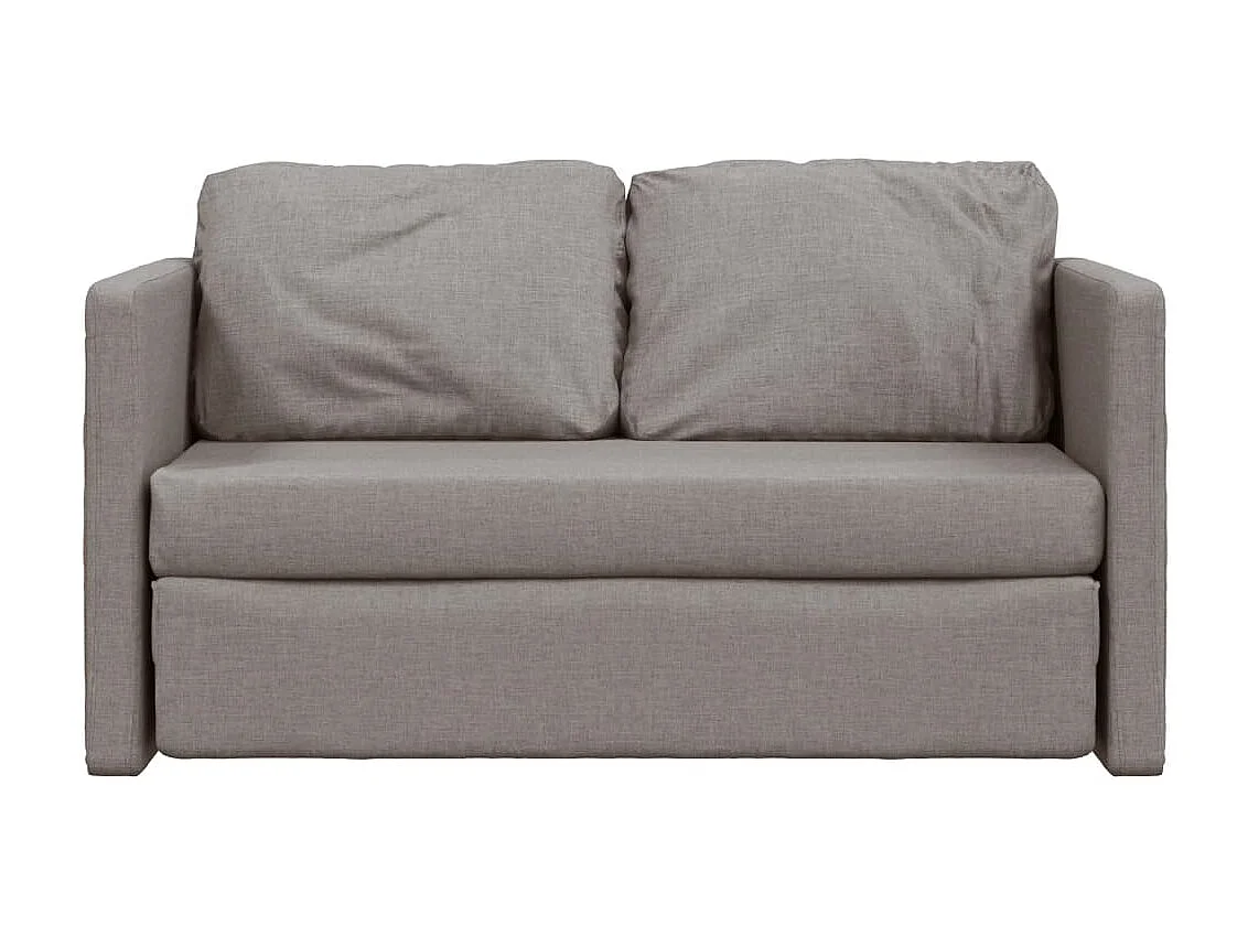 Canapé convertible 2 en 1 taupe tissu 112x174x55 cm  LODW17703