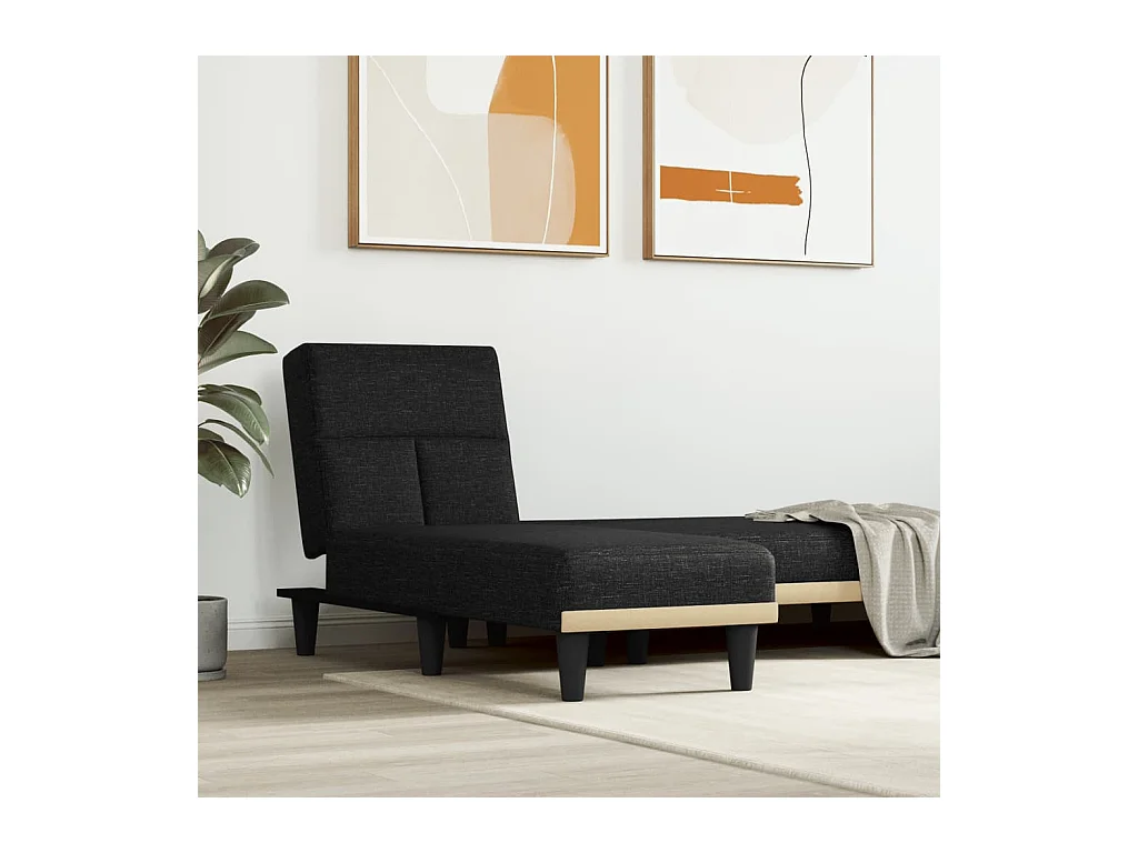 Canapé convertible noir tissu LSJ1922
