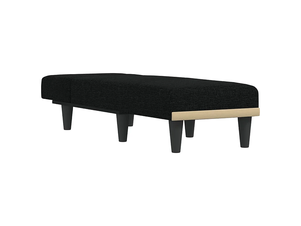 Chaise longue stof zwart NL957923