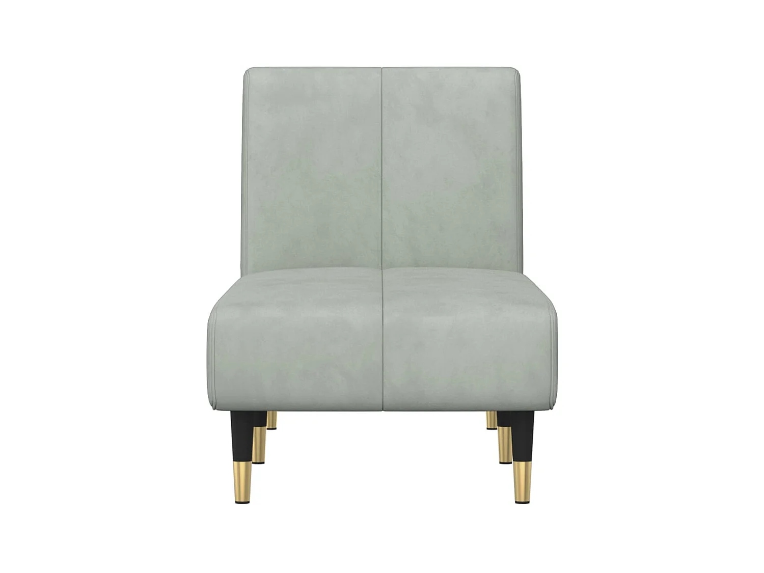 Méridienne convertible gris clair velours ODF7154 OID1751