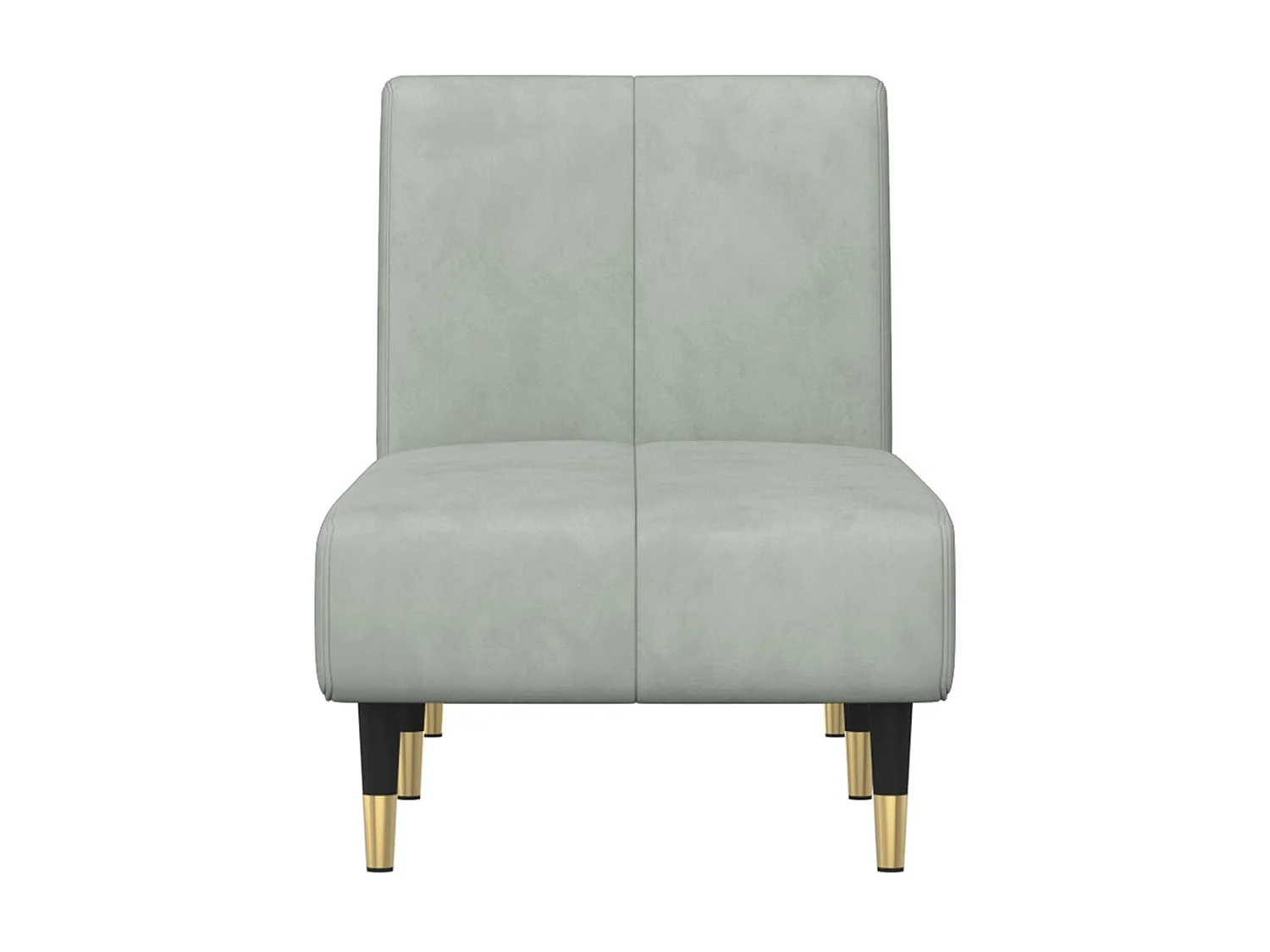 Méridienne convertible gris clair velours ODF7154 OID1751