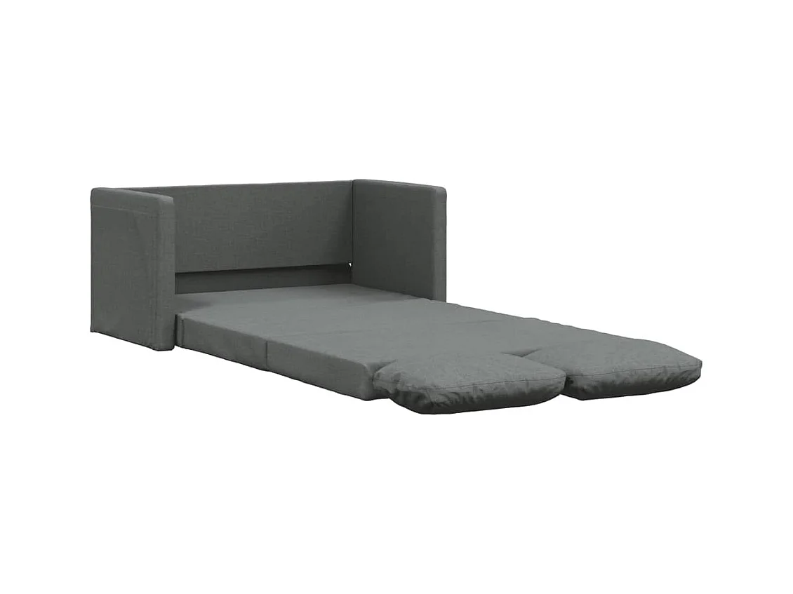 Canapé convertible 2 en 1 gris foncé 112x174x55 cm  tissu LODW52170
