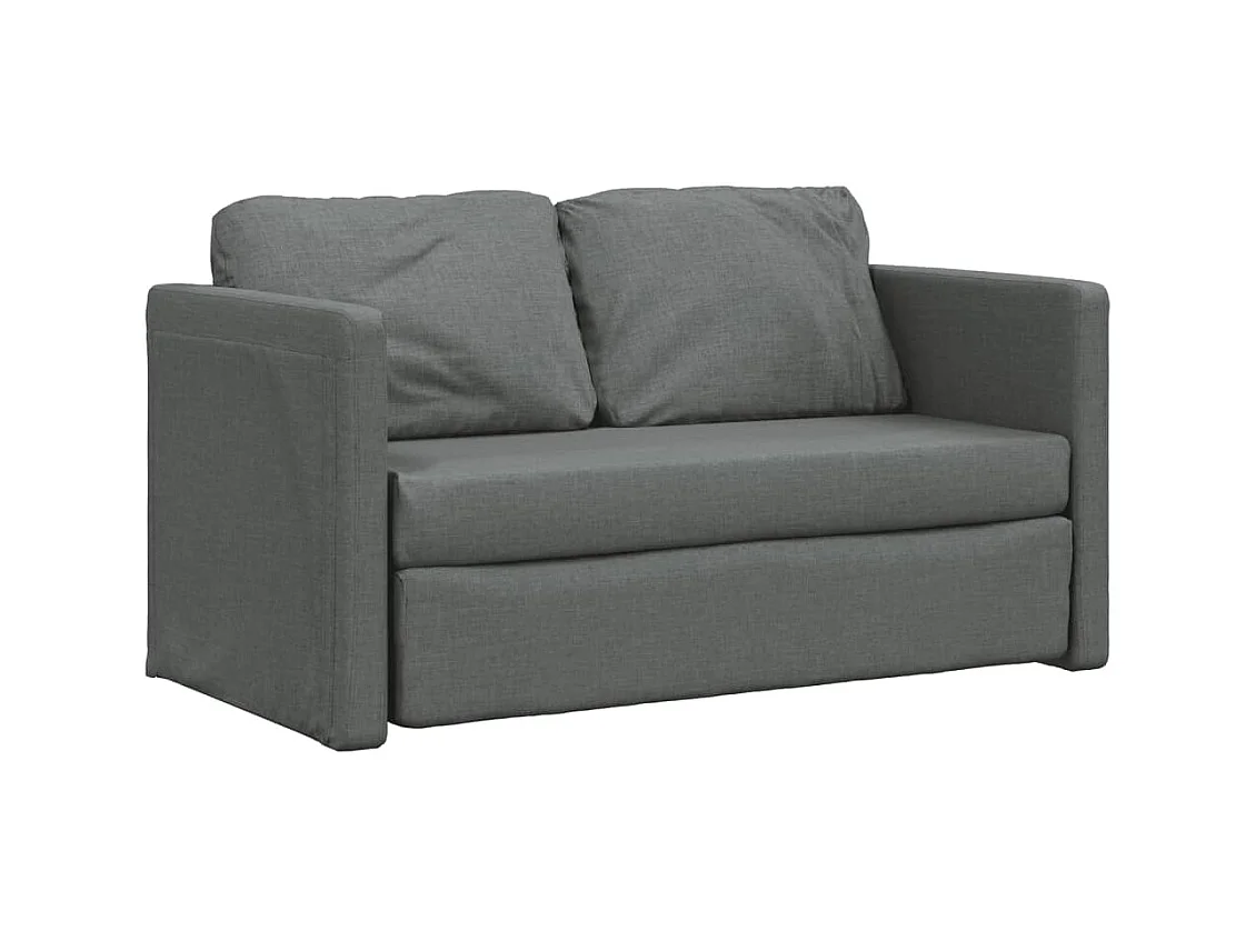 Canapé convertible 2 en 1 gris foncé 112x174x55 cm  tissu LODW52170