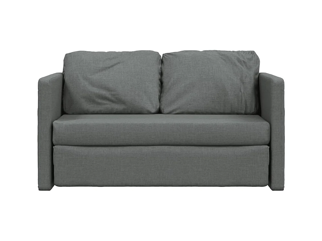 Canapé convertible 2 en 1 gris foncé 112x174x55 cm  tissu LODW52170