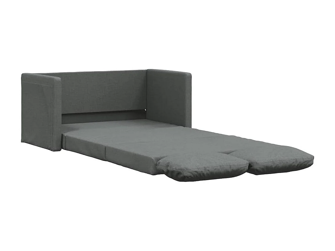 Canapé convertible 2 en 1 gris foncé 112x174x55 cm  tissu LODW52170