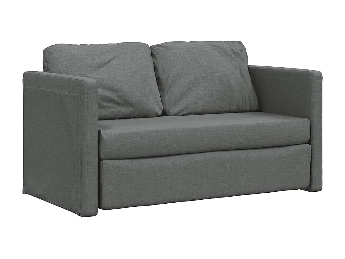 Canapé convertible 2 en 1 gris foncé 112x174x55 cm  tissu LODW52170