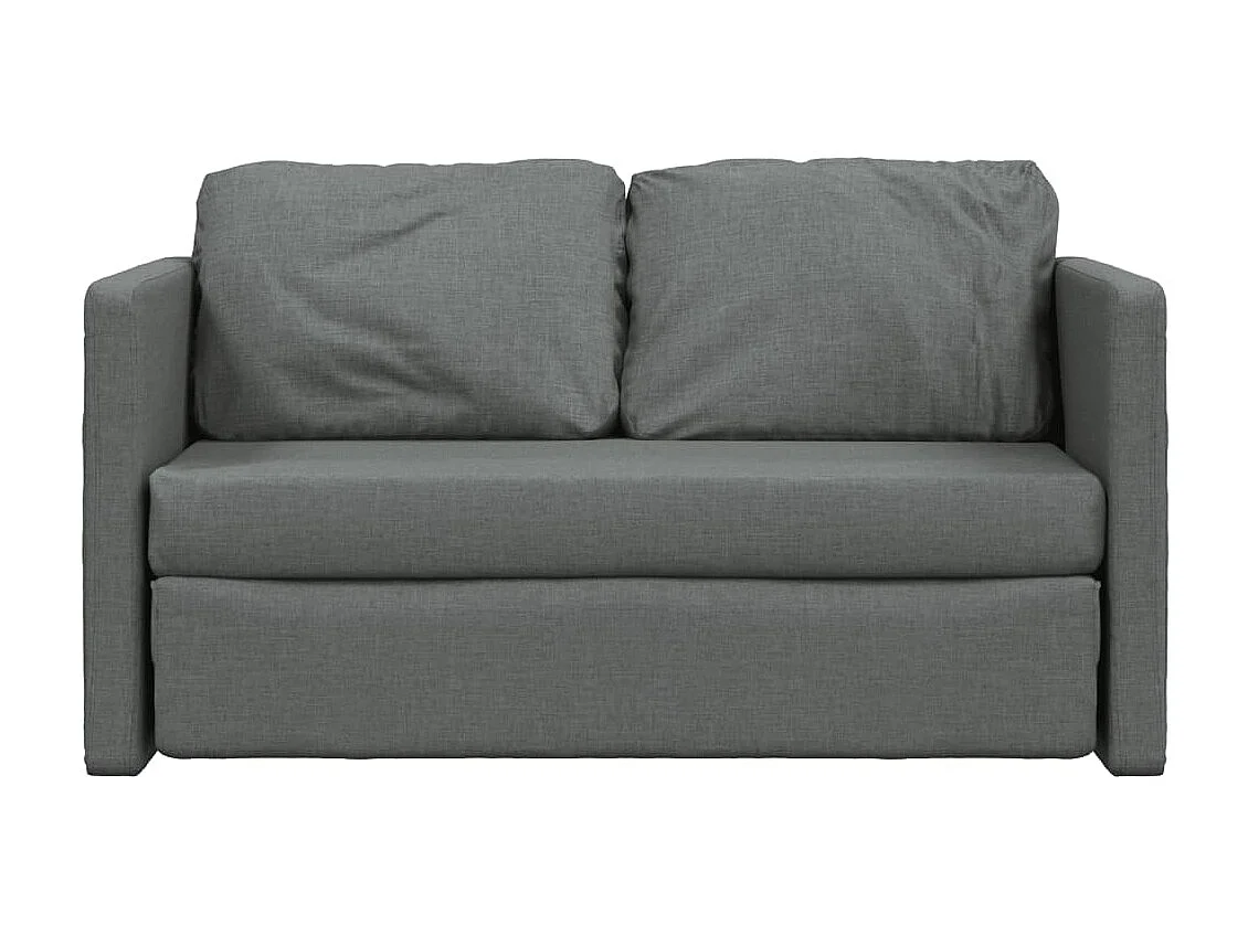 Canapé convertible 2 en 1 gris foncé 112x174x55 cm  tissu LODW52170