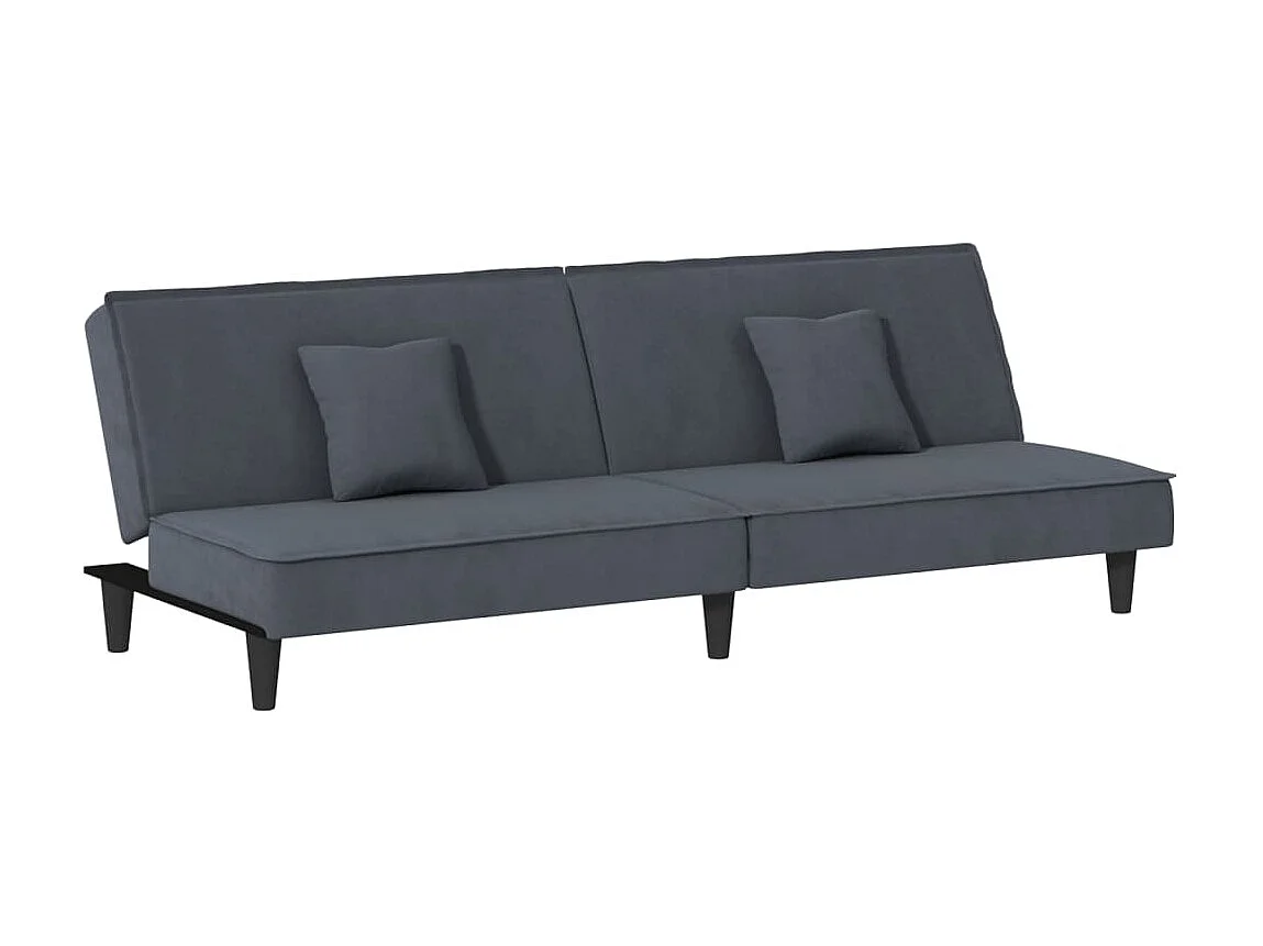 Canapé convertible gris foncé Velours KFE3876