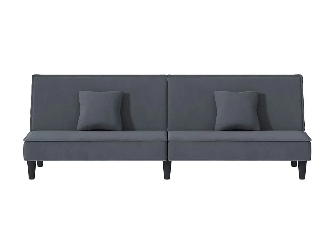 Canapé convertible gris foncé Velours KFE3876