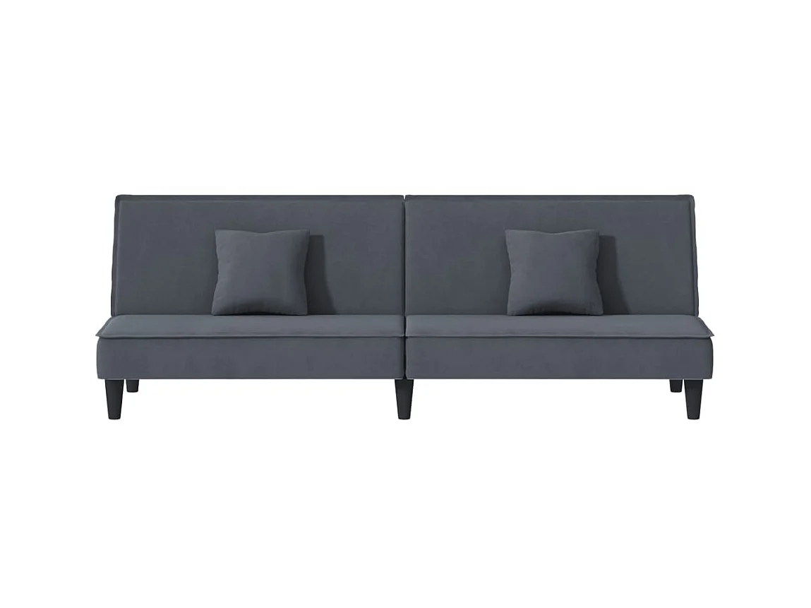 Canapé convertible gris foncé Velours KFE3876