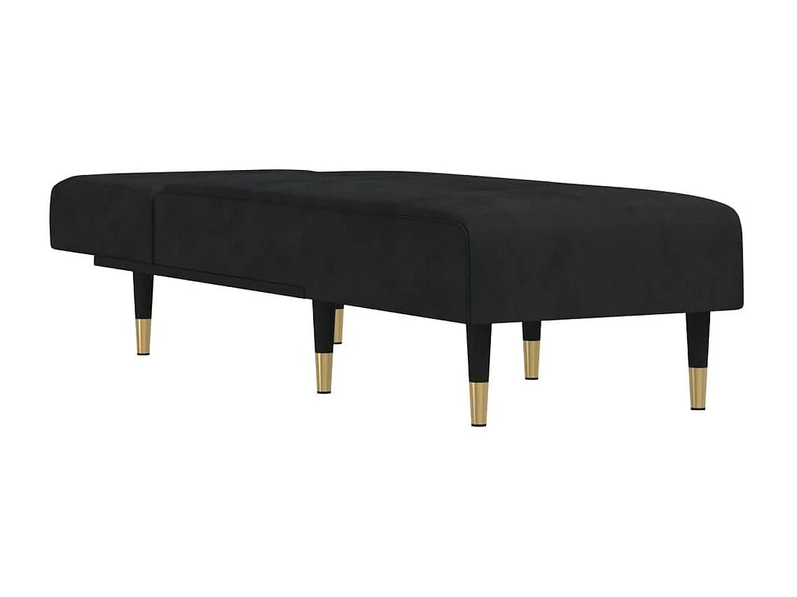 Canapé convertible noir velours ODF8542  OID3453