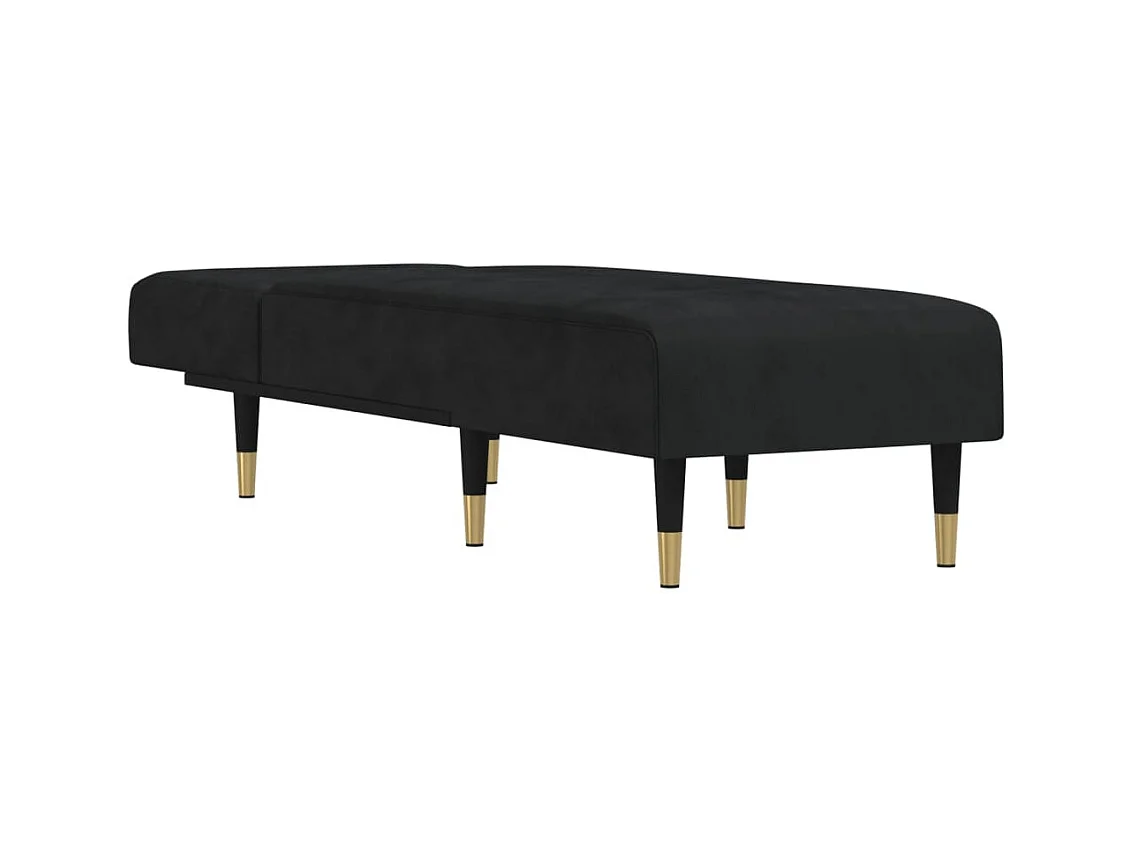 Canapé convertible noir velours ODF8542  OID3453