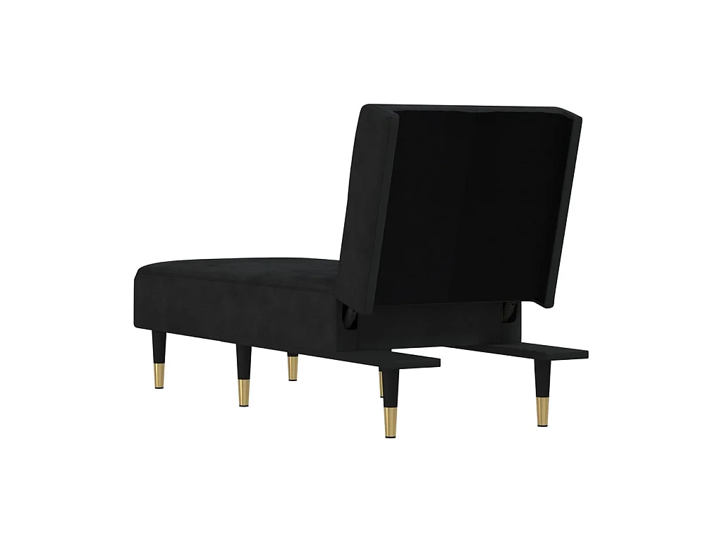 Canapé convertible noir velours ODF8542  OID3453