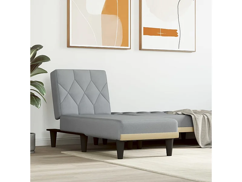 Méridienne convertible gris clair tissu ODF8220 OID6859