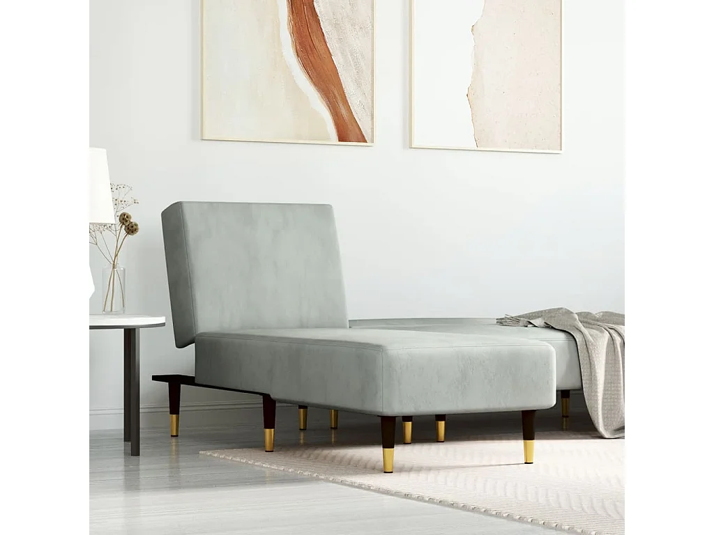 Canapé convertible gris clair velours ODF6596  OID9843