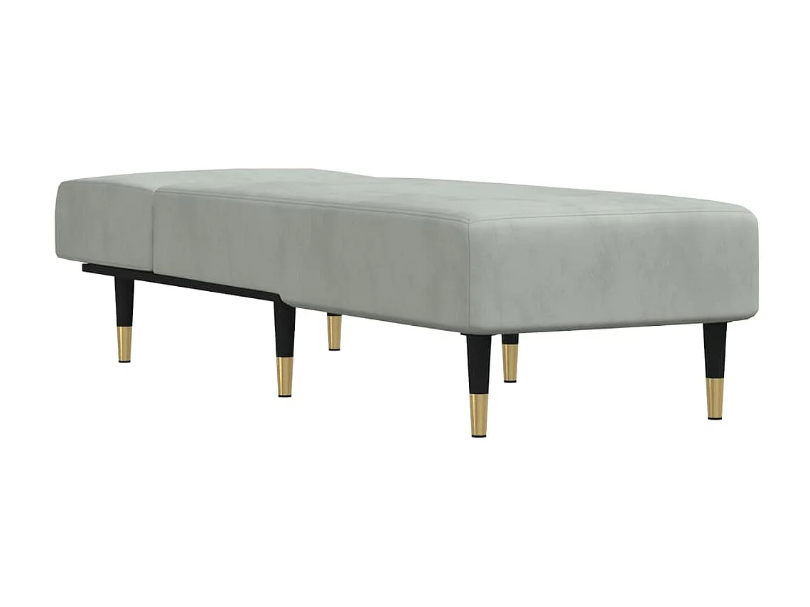 Canapé convertible gris clair velours ODF6596  OID9843