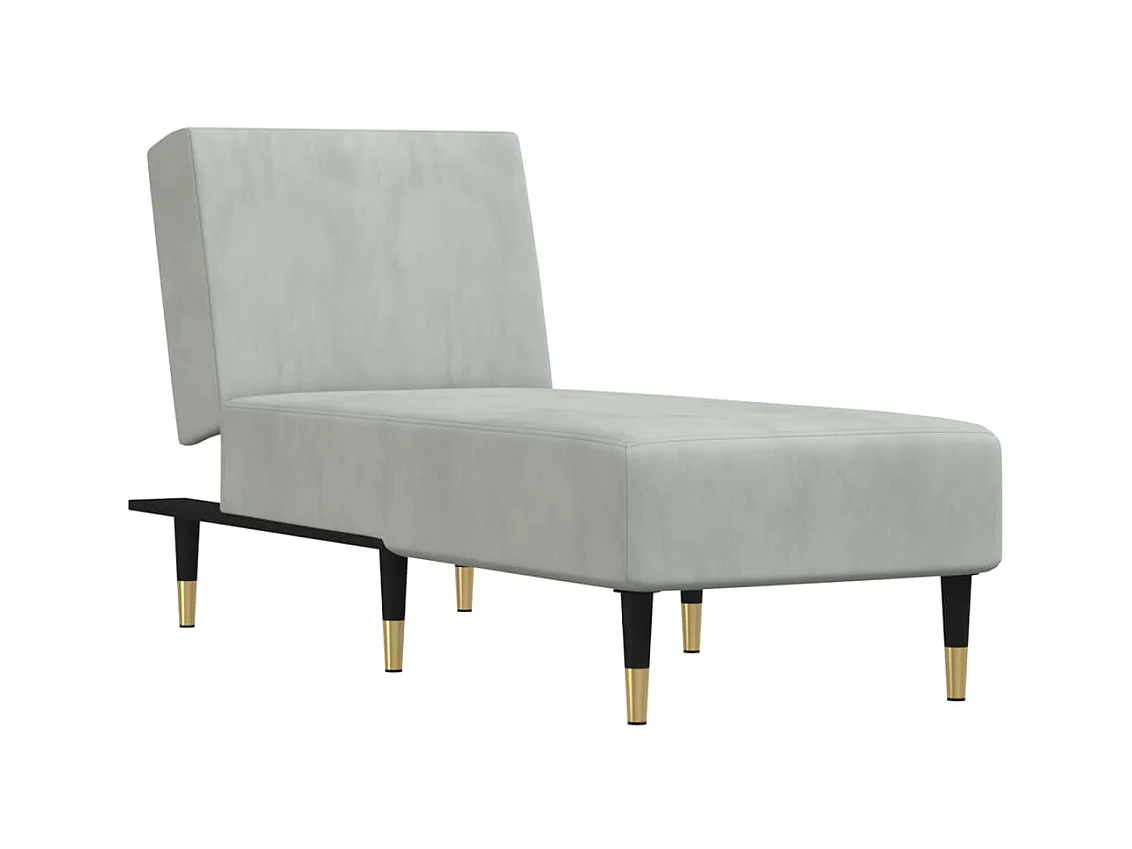 Canapé convertible gris clair velours ODF6596  OID9843