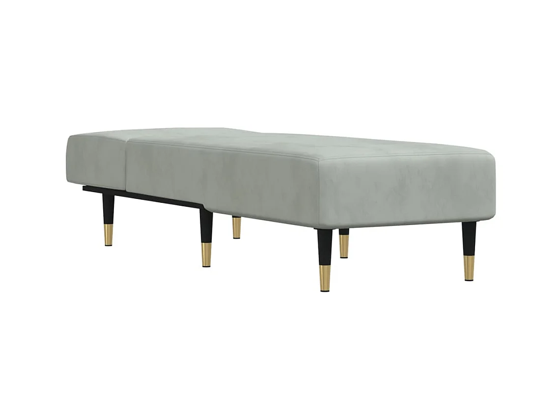 Canapé convertible gris clair velours ODF6596  OID9843