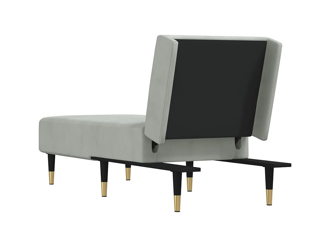 Canapé convertible gris clair velours ODF6596  OID9843