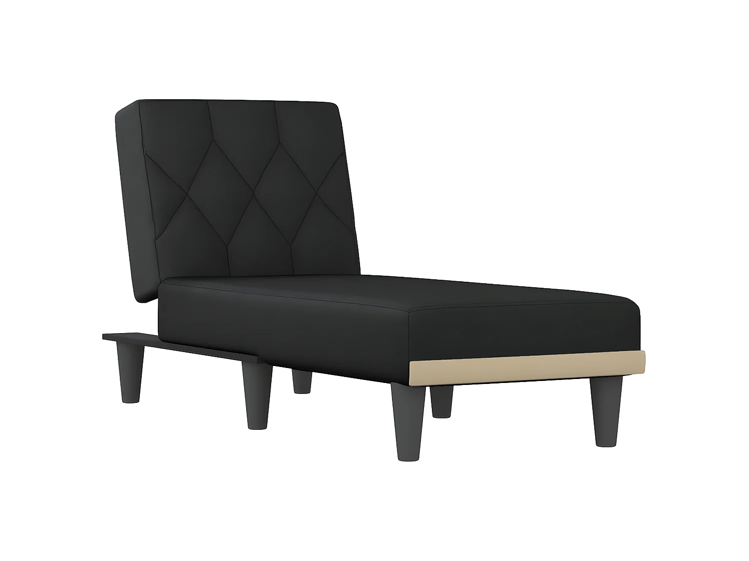 Chaise longue tecido preto PT166105