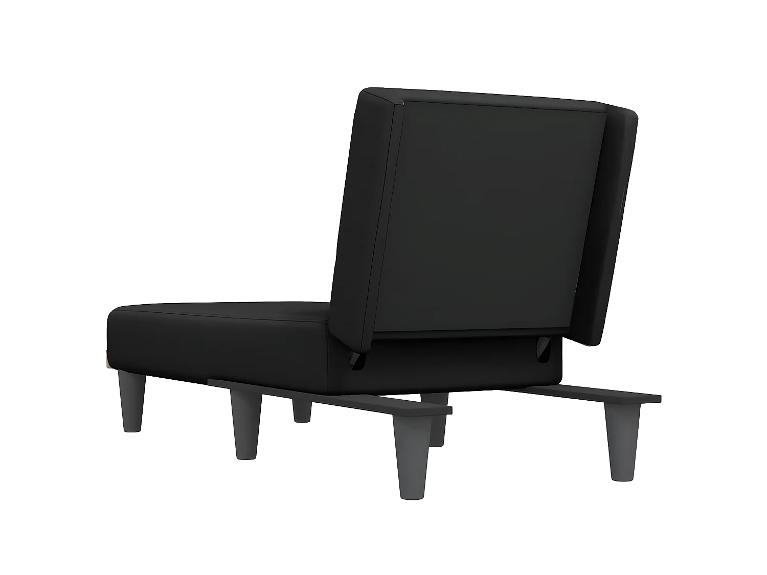 Chaise longue tecido preto PT166105
