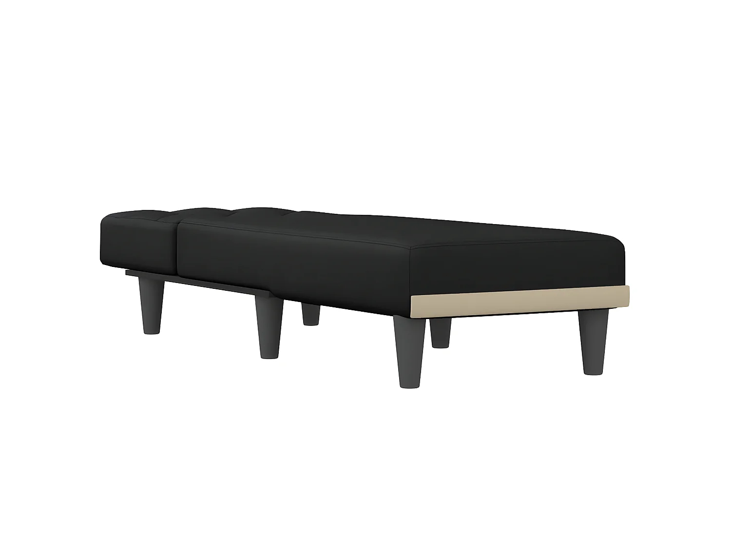 Méridienne convertible noir tissu LSJ7182