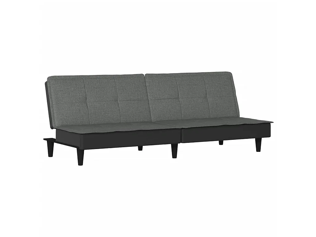 Canapé convertible gris foncé tissu KFE5034