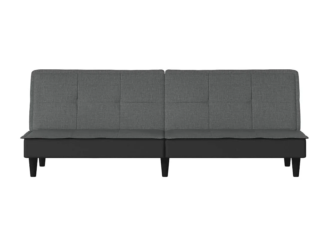 Canapé convertible gris foncé tissu KFE5034