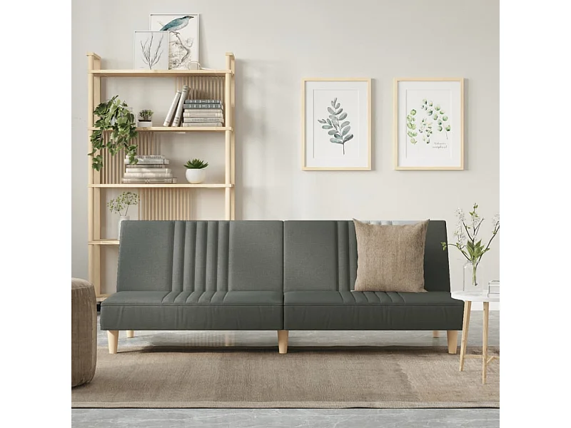 Canapé convertible gris foncé tissu KFE4729