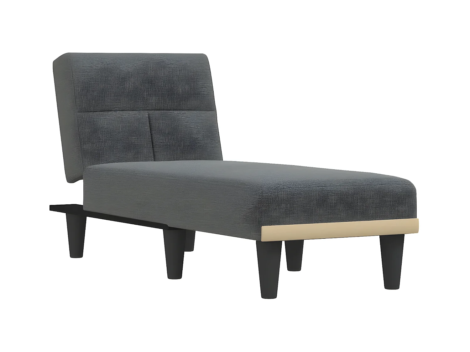 Méridienne convertible gris foncé tissu LSJ5366