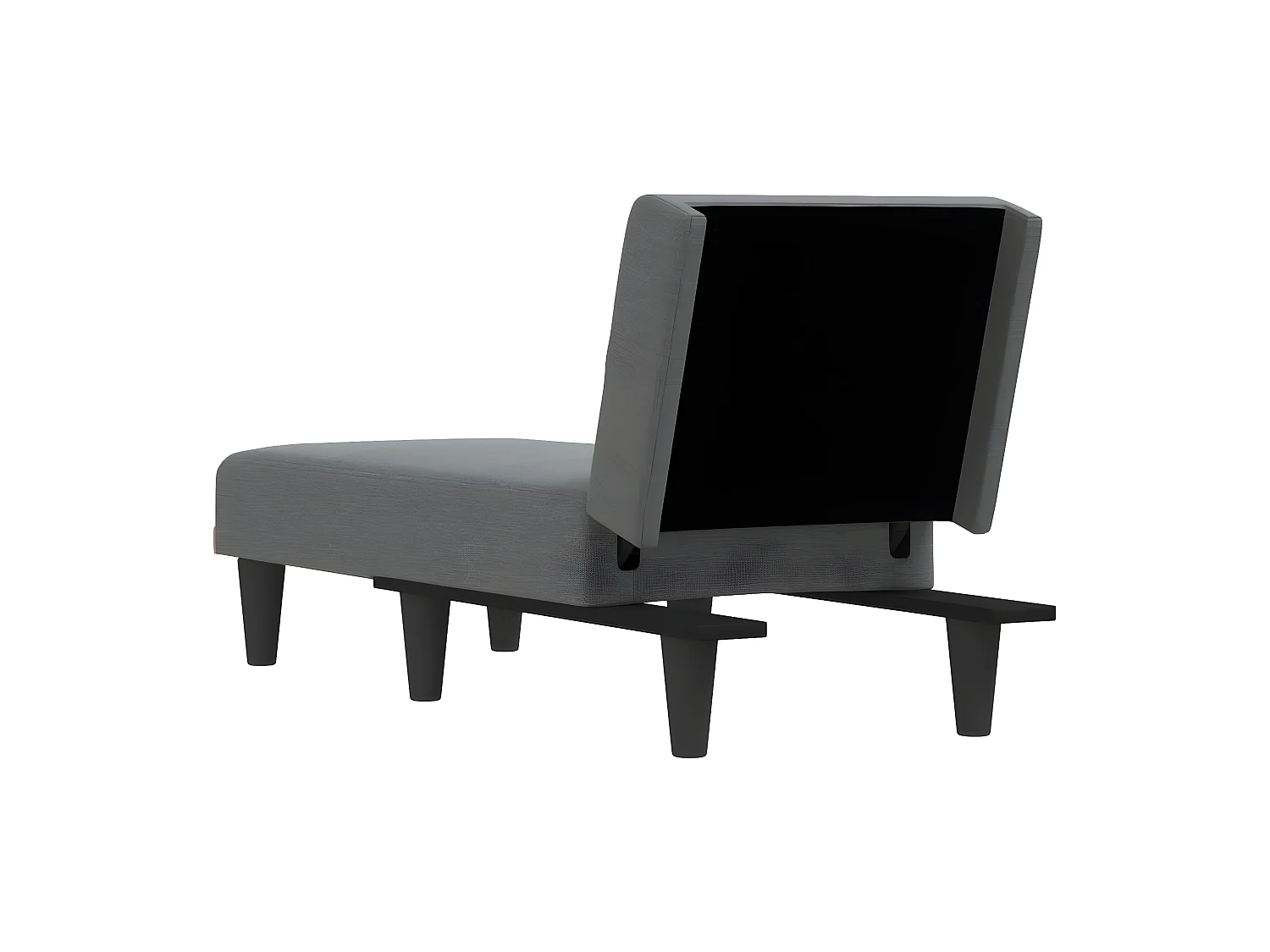 Chaise longue stof donkergrijs NL103472