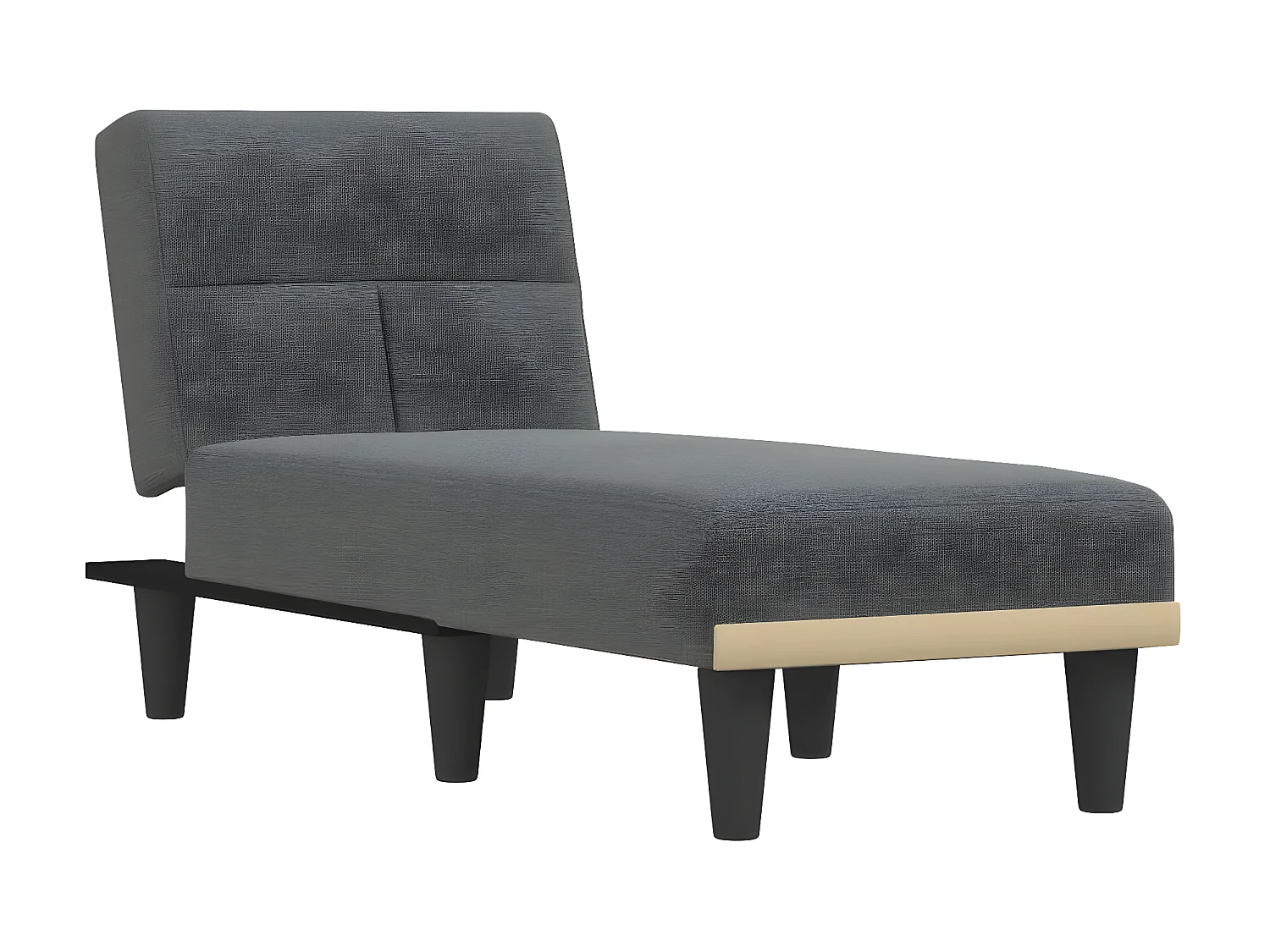 Méridienne convertible gris foncé tissu LSJ5366